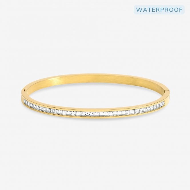 jon richard Jon Richard Waterproof Gold Plated Crystal Row Bangle