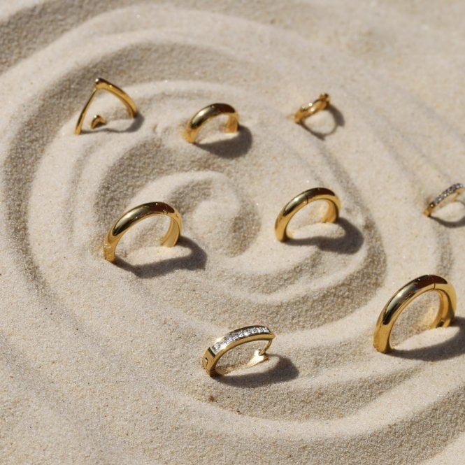 Jon Richard Jon Richard Waterproof Gold Plated Heart Hoop Earrings