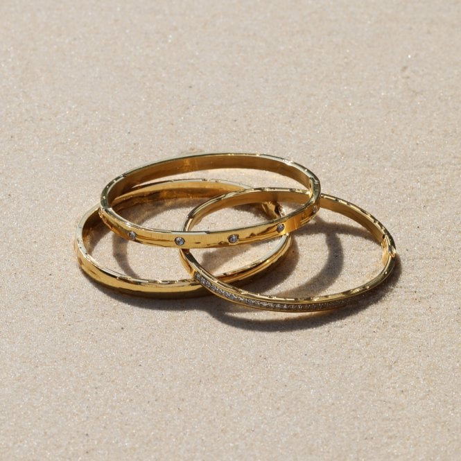 Jon Richard Jon Richard Waterproof Gold Plated Polished Bangle