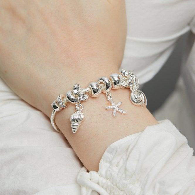 Jon Richard Lipsy Silver Coastal Charm Bracelet - Gift Boxed