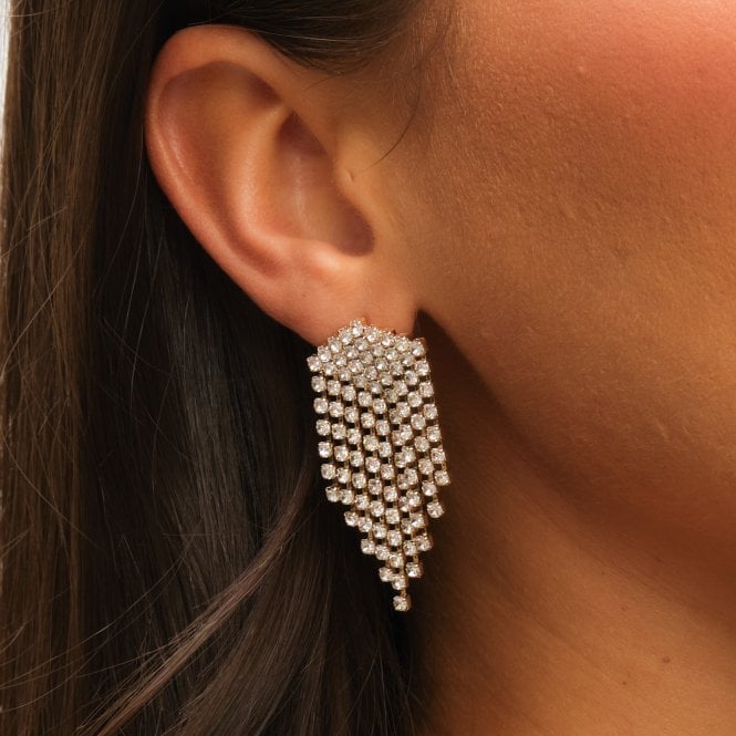 Jon Richard MOOD Gold Crystal Chandelier Mini Drop Earrings