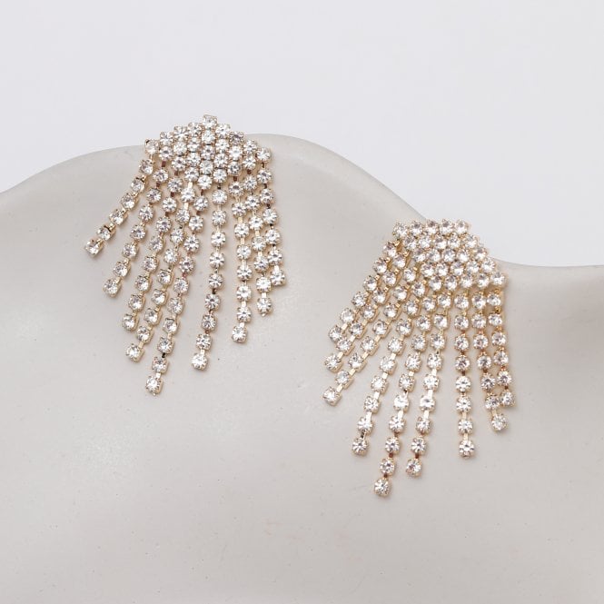 Jon Richard MOOD Gold Crystal Chandelier Mini Drop Earrings