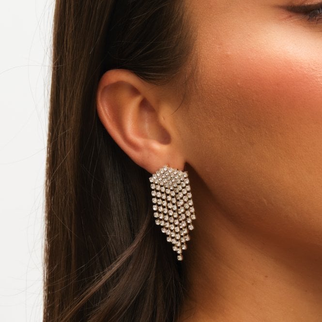 Jon Richard MOOD Gold Crystal Chandelier Mini Drop Earrings