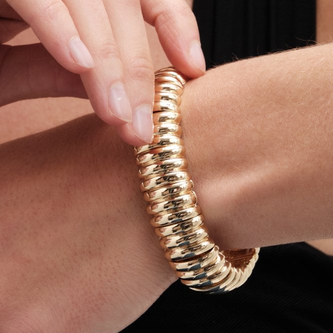 jon richard MOOD Gold Plated Bubble Stretch Bracelet