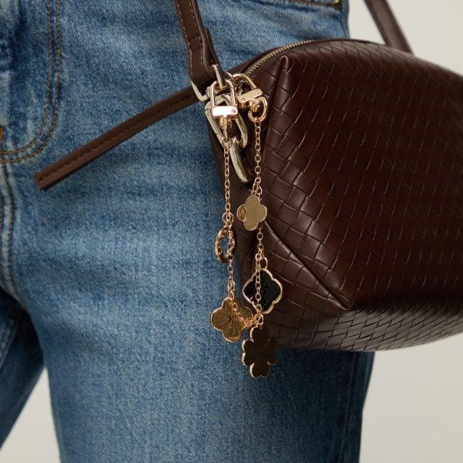 Jon Richard MOOD Gold Plated Clover Double Clip Bag Charm