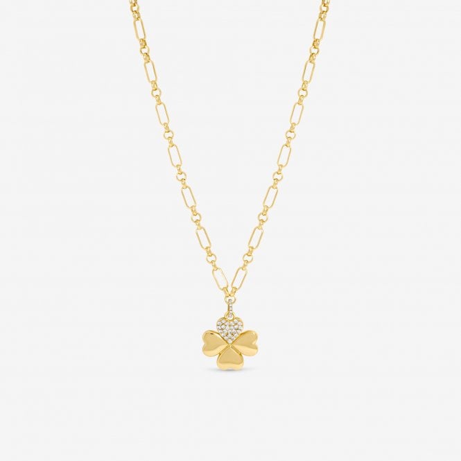 Jon Richard MOOD Gold Plated Clover Pendant Gift Boxed