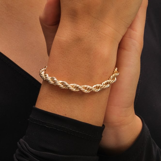 Jon Richard MOOD Gold Waterproof Twisted Rope Necklace & Bracelet Set