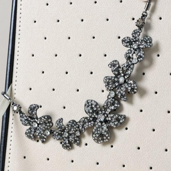 Jon Richard MOOD Hematite Crystal Floral Statement Allway Necklace