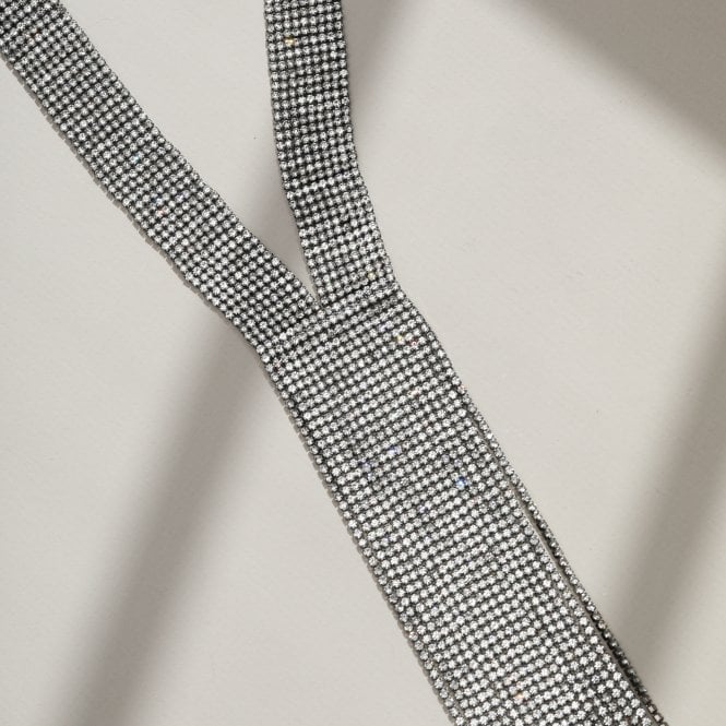 Jon Richard MOOD Hematite Crystal Long Y Drop Statement Necklace