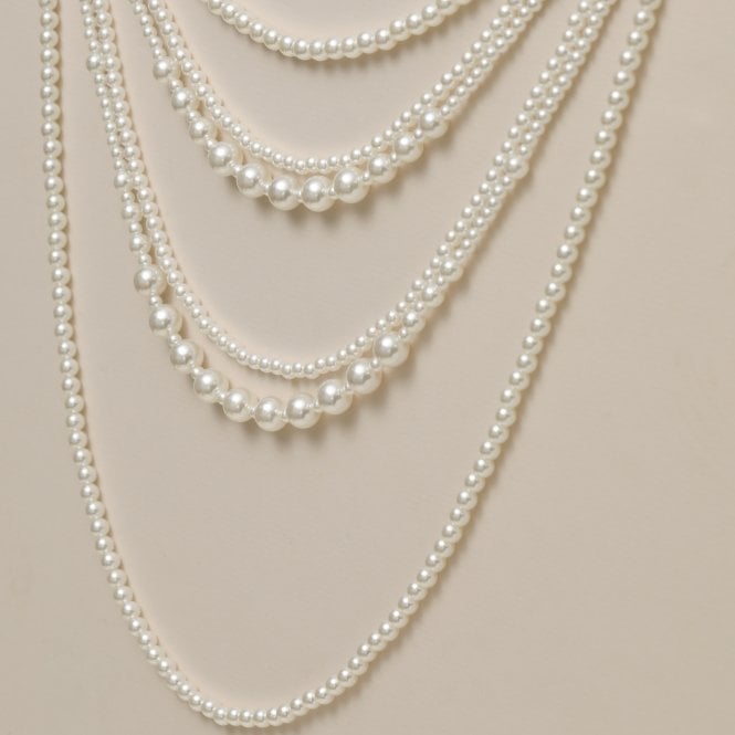 Jon Richard MOOD Pearl Multi Row Statement Long Necklace