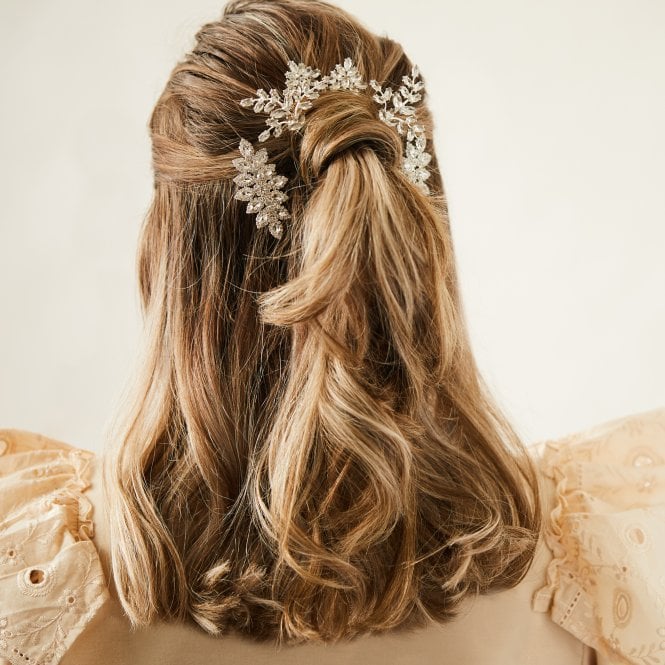 Jon Richard MOOD Silver Plated Clear Multipack Pin / Clip Hair