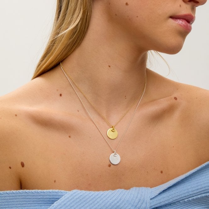 Jon Richard Simply Silver 14ct Real Gold Plated Sterling Silver Personalised Heart Charm Pendant