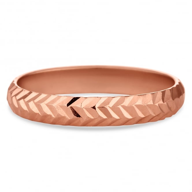 jon richard Simply Silver 14ct Rose Gold Plated Sterling Silver Band Ring