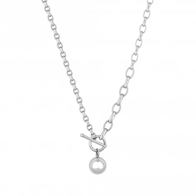 Jon Richard Simply Silver Recycled Sterling Silver 925 Polished Orb Necklace