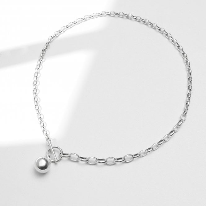 jon richard Simply Silver Recycled Sterling Silver 925 Polished Orb Necklace