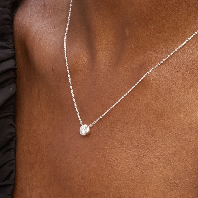 Jon Richard Simply Silver Sterling Silver 925 Clean Polished Bezel Pendant