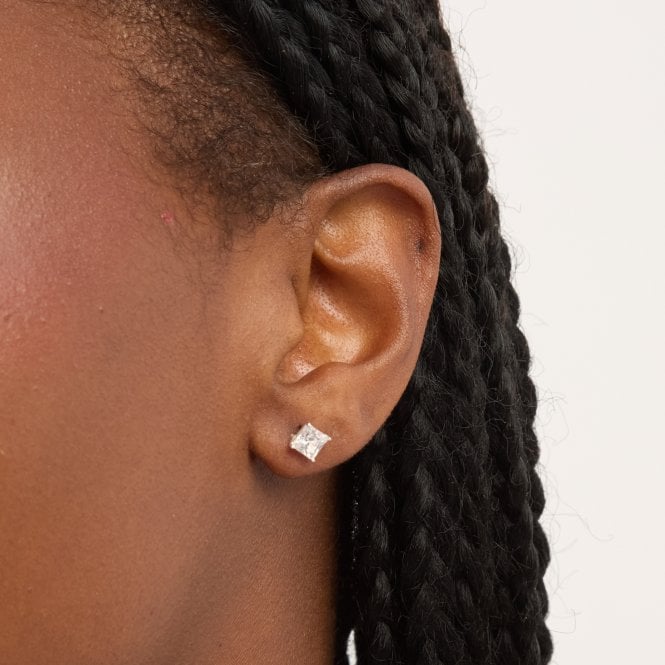 Jon Richard Simply Silver Sterling Silver 925 Cubic Zirconia Cushion Set