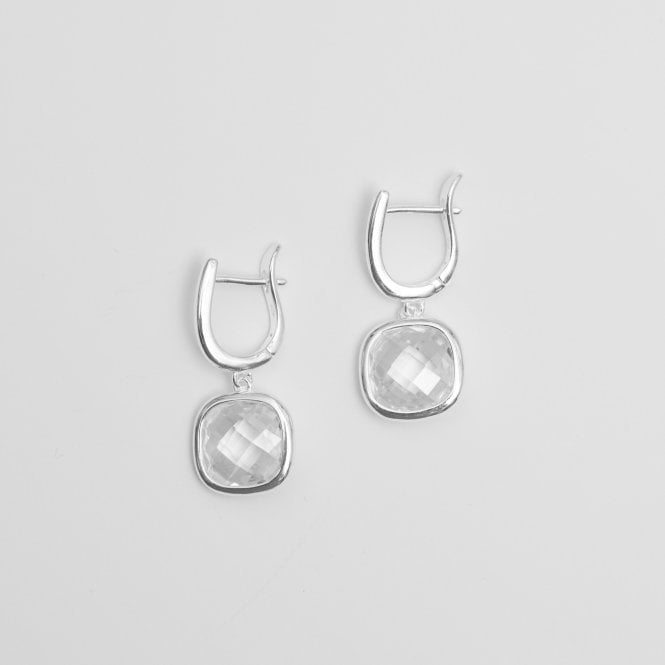 Jon Richard Simply Silver Sterling Silver 925 Cubic Zirconia Hoop Earrings