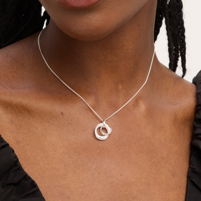 Jon Richard Simply Silver Sterling Silver 925 Cubic Zirconia Interlink Knot Pendant - Gift Pouch