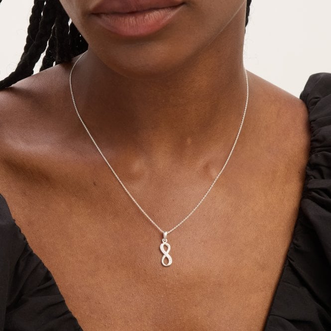 Jon Richard Simply Silver Sterling Silver 925 Cubic Zirconia Infinity Pendant