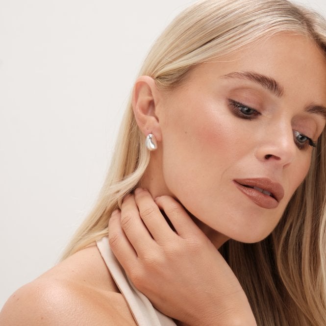 Jon Richard Simply Silver Sterling Silver 925 Cubic Zirconia Infinity Stud Earrings