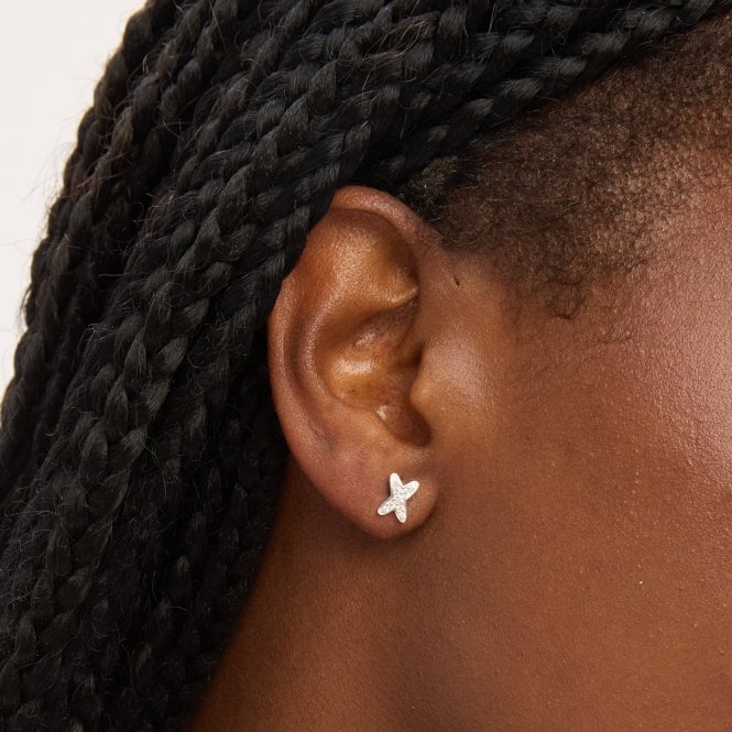 Jon Richard Simply Silver Sterling Silver 925 Cubic Zirconia Kiss Earrings - Gift Cracker