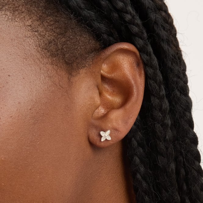 Jon Richard Simply Silver Sterling Silver 925 Cubic Zirconia Kiss Earrings - Gift Cracker