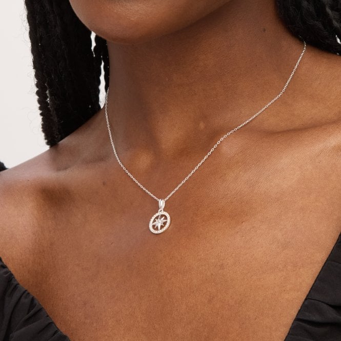 Jon Richard Simply Silver Sterling Silver 925 Cubic Zirconia Pave Celestial Pendant