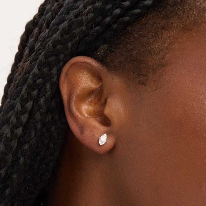 Jon Richard Simply Silver Sterling Silver 925 Cubic Zirconia Stud Earrings