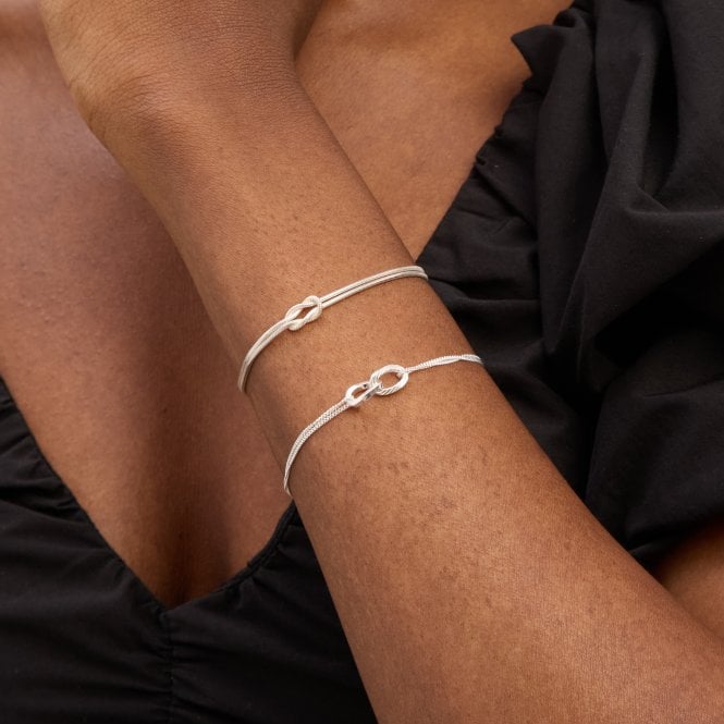 Jon Richard Simply Silver Sterling Silver 925 Diamond Cut Interlink Bracelet