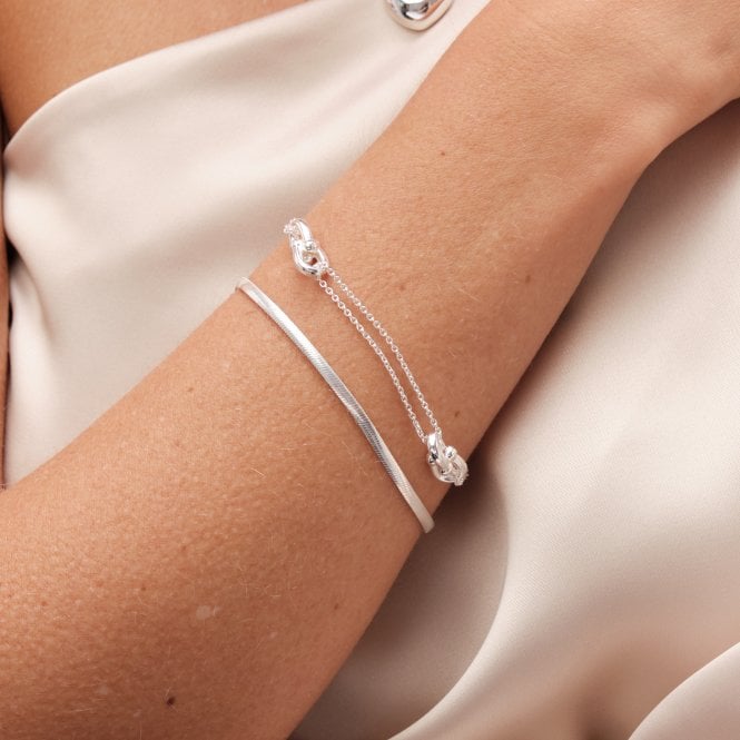 Jon Richard Simply Silver Sterling Silver 925 Fine Flat Snake Chain Bracelet