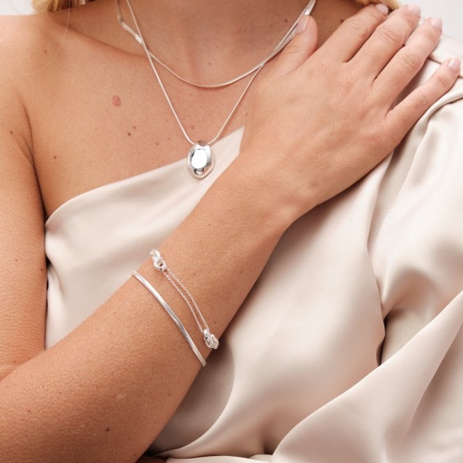 Jon Richard Simply Silver Sterling Silver 925 Fine Flat Snake Chain Bracelet