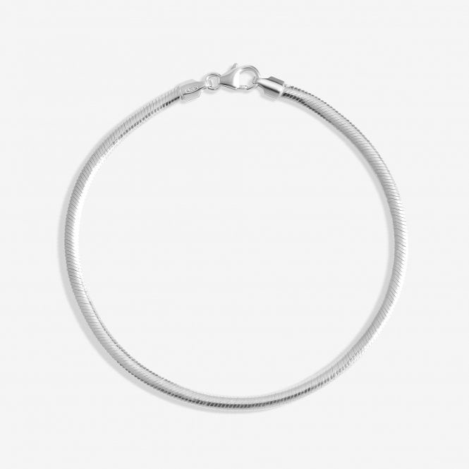 jon richard Simply Silver Sterling Silver 925 Fine Flat Snake Chain Bracelet