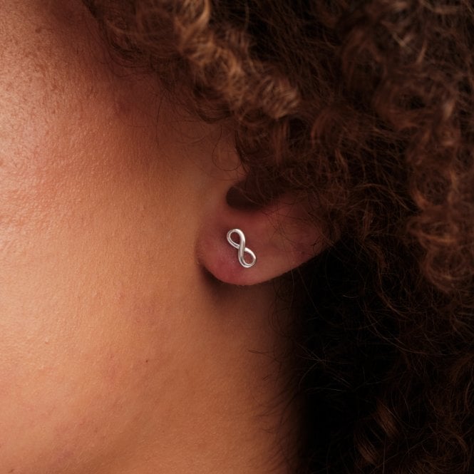 Jon Richard Simply Silver Sterling Silver 925 Infinity Stud Earrings - Gift Boxed