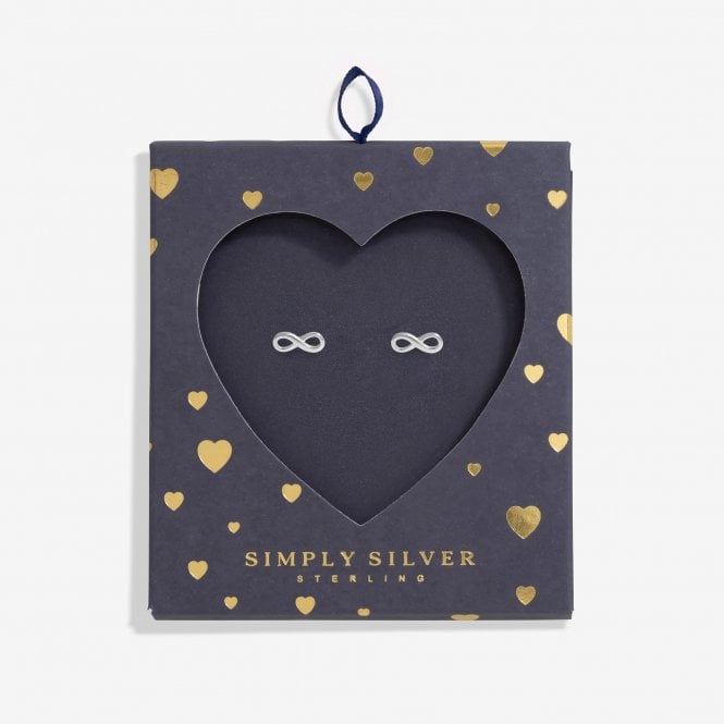 jon richard Simply Silver Sterling Silver 925 Infinity Stud Earrings - Gift Boxed