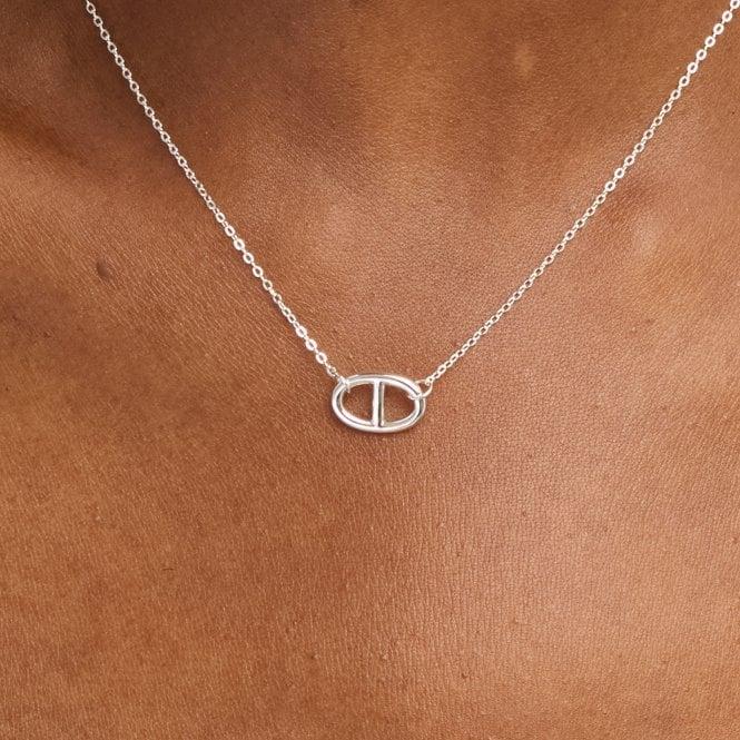 Jon Richard Simply Silver Sterling Silver 925 Interlink Heart Necklace - Gift Pouch