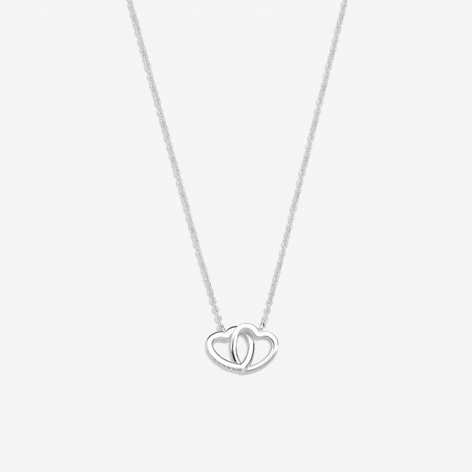 jon richard Simply Silver Sterling Silver 925 Interlink Heart Necklace