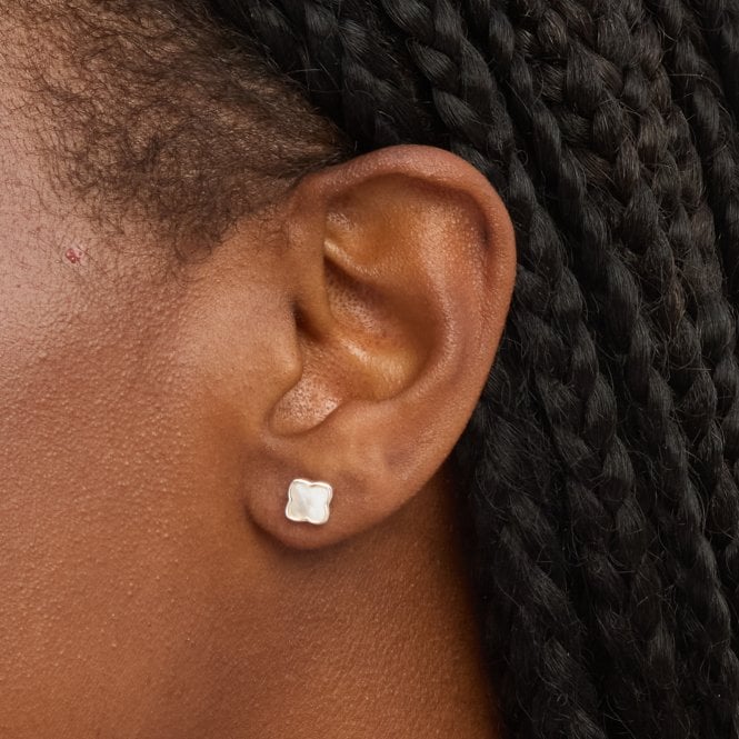 Jon Richard Simply Silver Sterling Silver 925 Mother Of Pearl Clover Set - Gift Boxed