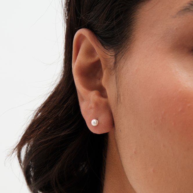 Jon Richard Simply Silver Sterling Silver 925 Pearl Stud Earrings