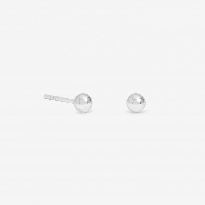 jon richard Simply Silver Sterling Silver 925 Polished Ball Stud Earrings