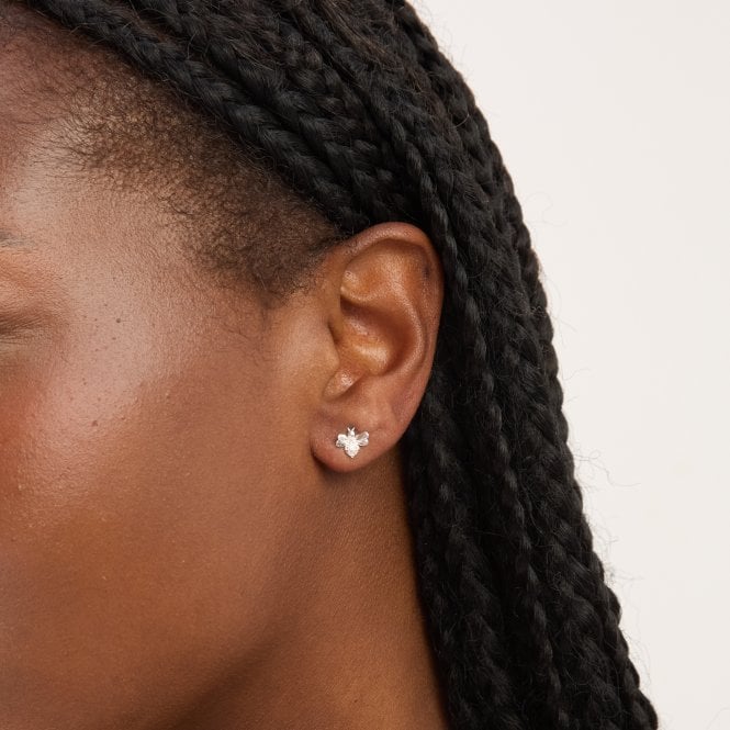 Jon Richard Simply Silver Sterling Silver 925 Polished Bee Stud Earrings