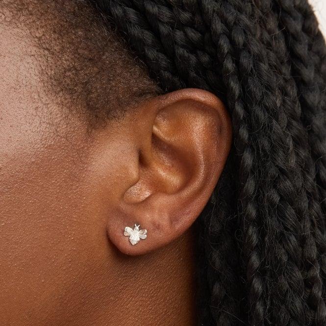 Jon Richard Simply Silver Sterling Silver 925 Polished Bee Stud Earrings