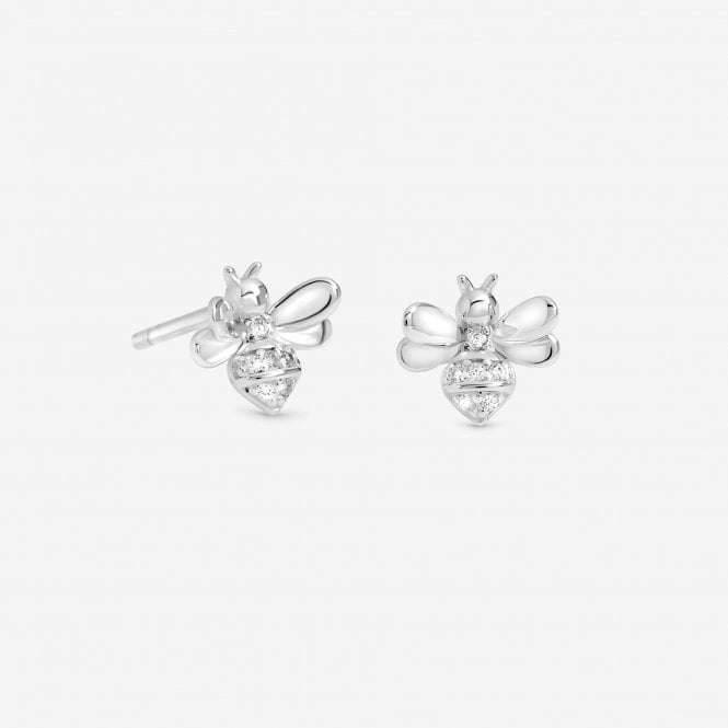 jon richard Simply Silver Sterling Silver 925 Polished Bee Stud Earrings