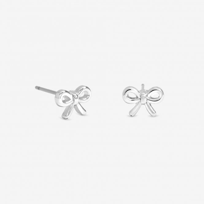 Jon Richard Simply Silver Sterling Silver 925 Polished Bow Earrings - Gift Sleeve