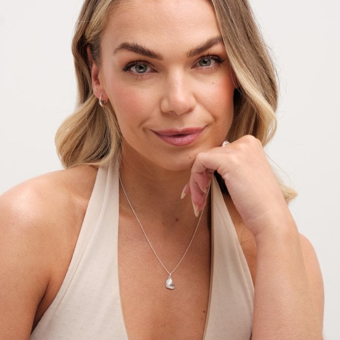 Jon Richard Simply Silver Sterling Silver 925 Polished Diamond Cut Heart Pendant