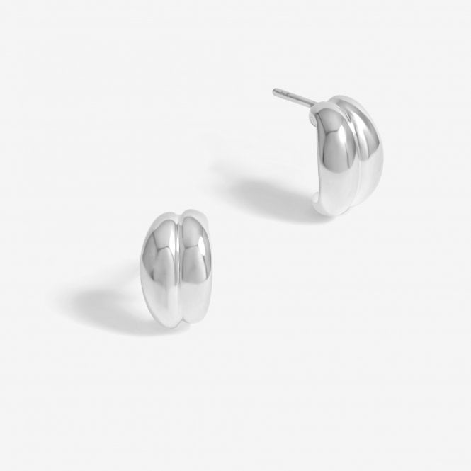 jon richard Simply Silver Sterling Silver 925 Polished Double Row Ridge Drop Earrings