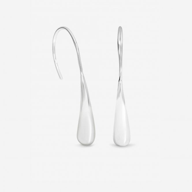 jon richard Simply Silver Sterling Silver 925 Polished Fluid Fishook Drop Earrings