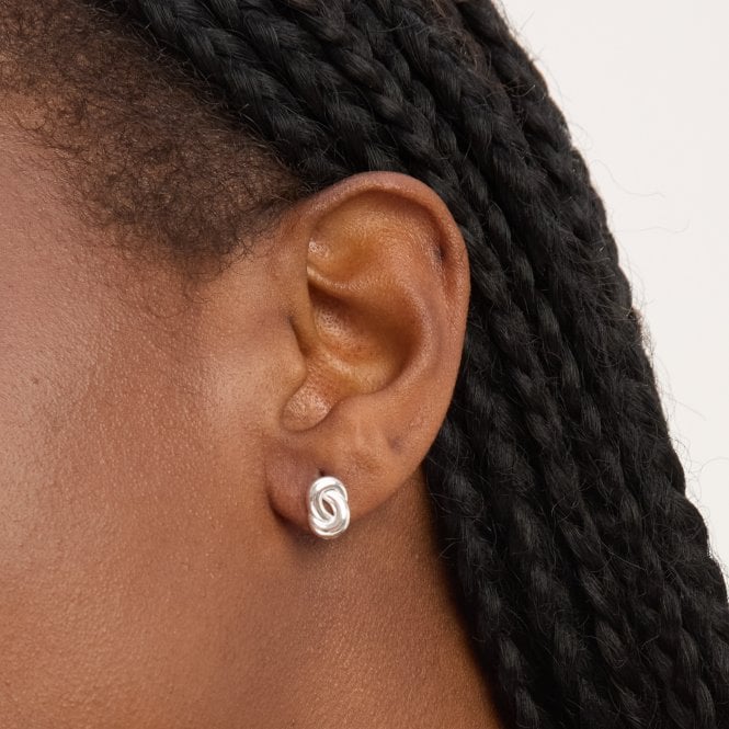 Jon Richard Simply Silver Sterling Silver 925 Polished Fluid Knot Stud Earrings