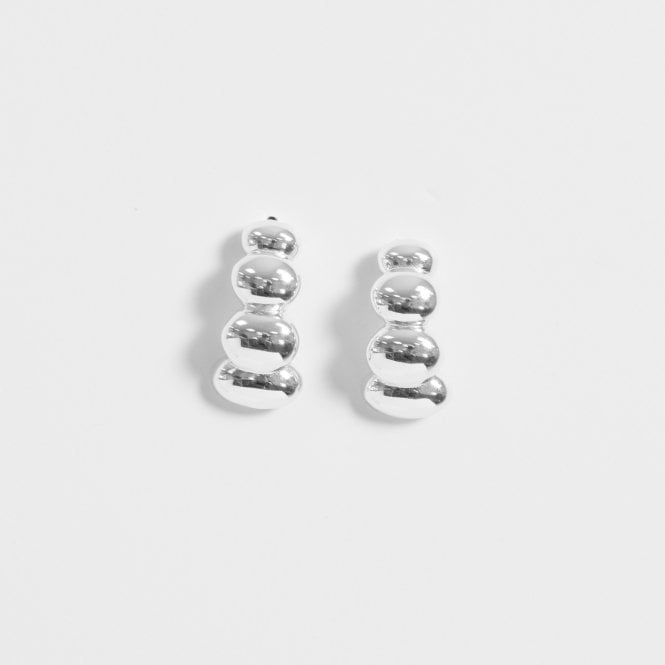 Jon Richard Simply Silver Sterling Silver 925 Polished Graduated Pebble Stud Earrings