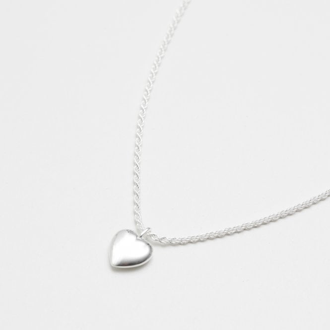 Jon Richard Simply Silver Sterling Silver 925 Polished Heart Necklace